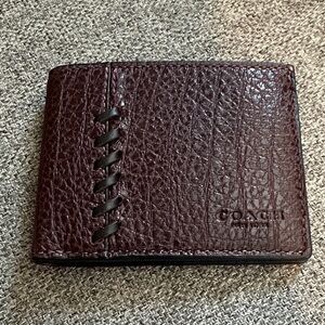 Coach Oxblood Leather Men's Wallet